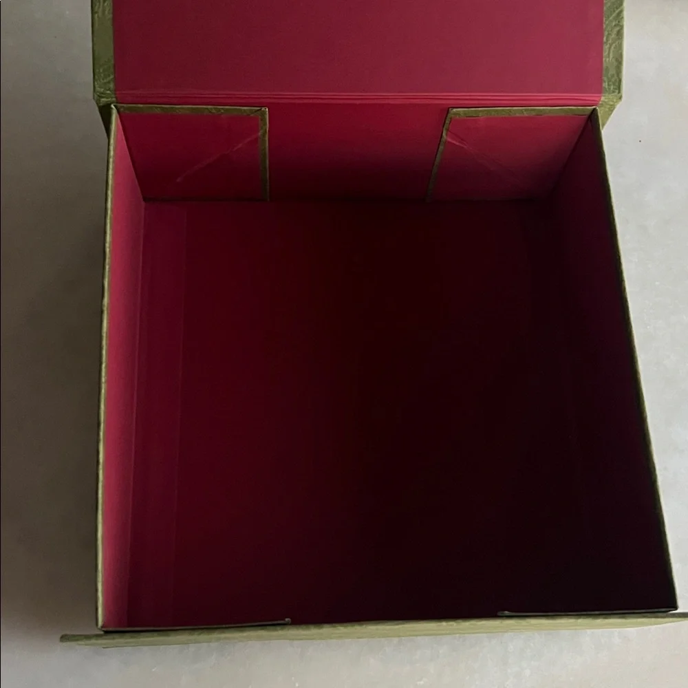 Gucci Olive Embossed DAMASK Gift Box OR STORAGE HOME DECOR